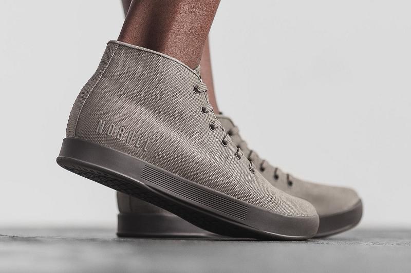 Women's Nobull Fallen Rock Canvas Mid Trainers Dark / Grey | SG J3073P
